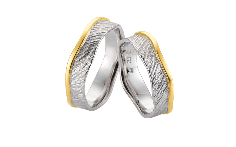 45307+45308-wedding rings, gold 750